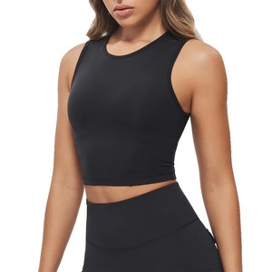 High Quality Fitness Women Soft Crew Neck Long Sleeve Crop Top Shirt Sportswear Slim Fit Compression Sexy Gym Crop Top - Product Image 3