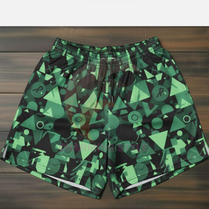 Shorts de basketball en polyester à taille élastique pour hommes, personnalisables avec logo, pour le sport et la course à pied - Product Image 6