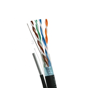 CAT5กลางแจ้ง utp/ftp พร้อมแจ็กเก็ต PE โลหะ1.0มม. สายแลน CAT5กลางแจ้ง305ม. ลูกกลิ้งไม้ - Product Image 4