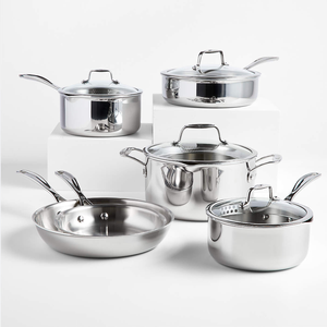 Juego de Utensilios de Cocina de Acero Inoxidable Coreano al por Mayor, Ollas y Sartenes Duraderas de Alta Calidad para Hoteles, Aptas para Lavavajillas y Horno, 14 Piezas - Product Image 1