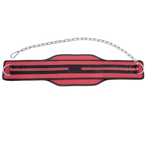 Ceinture de musculation confortable, respirante et réglable avec chaîne en acier robuste pour entraînement de force unisexe, tractions et exercices de gym - Product Image 3