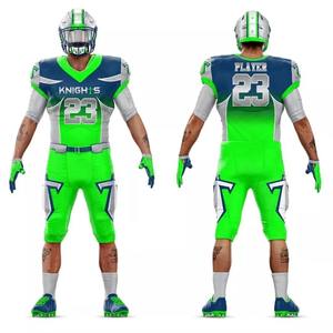 Nuevo Logotipo, el Mejor Diseño, Impresión Personalizada, Uniformes de Fútbol Americano Sublimados de Manga Corta para Equipos, Precio Razonable, Venta al Por Mayor - Product Image 6