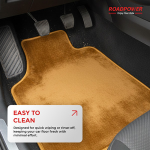 Alfombrillas Universales para Auto ROADPOWER (RP-MAT-130), Color Negro Premium, Resistentes, Impermeables y Fáciles de Limpiar - Product Image 4