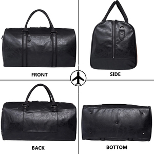 Premium Genuine Leather <b>Duffel</b> <b>Bags</b> for Men-Luxury Sport Large Capacity Multi-Pocket Design Top Handle Polyester Outdoor Use - Product Image 2
