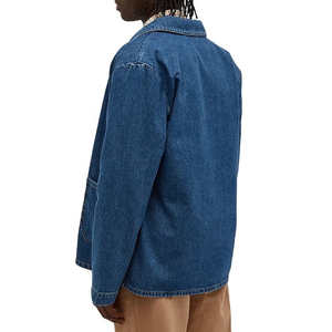 ARTIZ INTERNATIONAL Men's Vintage Formal Denim Jacket 100% Cotton Eco-Friendly Acid Wash <b>Button</b> <b>Fly</b> Regular Fit - Product Image 3