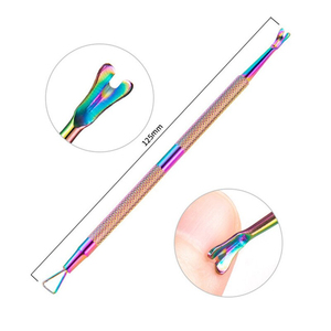 Pince à cuticules professionnelle, coupe-cuticules arc-en-ciel, coupe-ongles, éliminateur de peaux mortes, outil de manucure en acier inoxydable pour l'art des ongles - Product Image 5