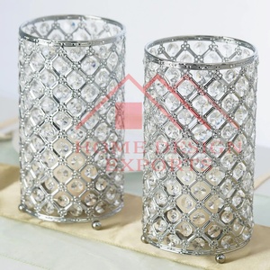 Wedding Crystal <b>Candle</b> <b>Pillar</b> Holder for Home Hotels & Restaurants l Nickel Plating Crystal <b>Candle</b> Holder Votive Hotels - Product Image 6