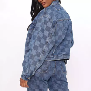 Sleeve Spliced Boyfriend Casual Black Woman <b>Denim</b> Jacket Women Fashion Design <b>Coat</b> - Product Image 3