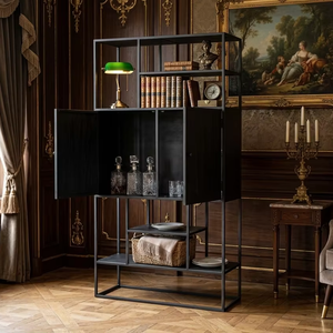 ชั้นวางของโลหะ Audro เป็นมิตรกับสิ่งแวดล้อม ทนทาน โครงเหล็กอุตสาหกรรม ตู้หนังสือหลายชั้น ชั้นวางโชว์สำหรับบ้านและสำนักงาน - Product Image 3