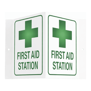 Panneau de signalisation pour station de premiers secours Brady - Panneau d'avertissement imprimé UV pour la sécurité des laboratoires, des usines et des bureaux - Product Image 2