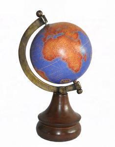 Vente directe d'usine : globe terrestre de bureau moderne de luxe avec support métallique de 10 pouces, globe terrestre décoratif en bois antique. - Product Image 1
