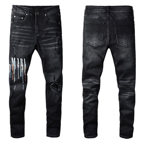 Jeans Rotos de Alta Calidad para Hombre, Estilo Urbano, Primavera-Verano, Diseño Hip Hop, Denim Lavado, Venta al Por Mayor - Product Image 2