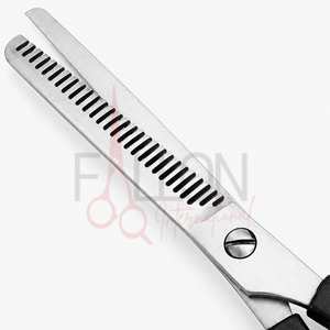 Black Plastic <b>Handle</b> Hair Thinning Scissors Professional Texturizing <b>Shears</b> Stainless Steel Barber Salon Scissors - Product Image 3