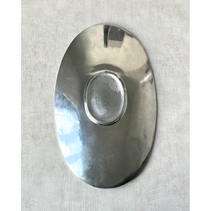 Tray Exquisite Stainless Steel Oval Shape Serving Tray With MOP Work Border For Kitchenware Hotel & Other Catering Service - Product Image 4