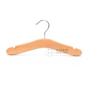 Porte-vêtements en bois haut de gamme à un seul niveau, gain de place, avec logo personnalisé, pour vêtements d'enfant et de bébé, 27 30 32 CM - Product Image 6