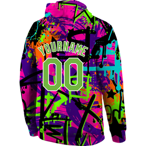 Sweat-shirts d'hiver personnalisés par sublimation pour équipes, avec nom et numéro d'équipe, pull-over coloré, streetwear à vendre - Product Image 3