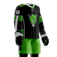 Ensemble de maillots de hockey sur glace personnalisés, uniforme d'équipe, chemise à manches longues, shorts, vêtements de sport, vêtements d'entraînement, vêtements de performance, vente en gros OEM