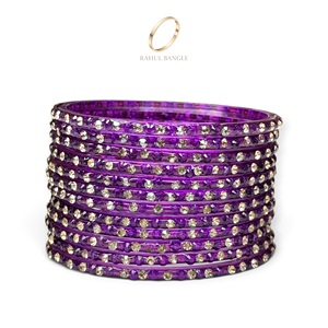 Bracelets tendance en perles de verre violettes de style cachemire pour femmes, parfaits pour les mariages et les occasions festives, à prix de gros - Product Image 4