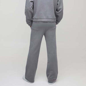 Ensemble survêtement homme gris 2-en-1 avec sweat à capuche et pantalon de jogging, vêtements de sport décontractés, séchage rapide, 100% coton, manches longues, coupe légère et ajustée - Product Image 5