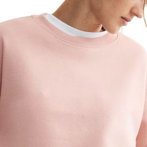 Sweat-shirt oversize à col rond pour femme, pull à manches longues en polaire avec bordure côtelée, coupe ample, vêtement décontracté streetwear - Product Image 3