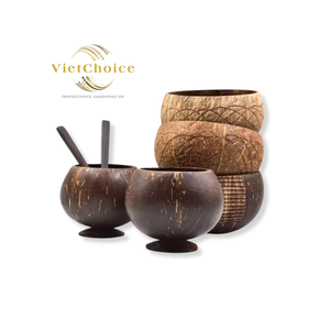 VietChoice Handmade <b>Coconut</b> Bowls <b>Cups</b> Wood Wabi Sabi Style Tableware Gifting Premium High Quality - Product Image 4