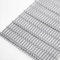 Insert en maille de fil d'acier inoxydable tissé brillant finition PVD certifié ISO9001 1,5m x 3m pour revêtement mural et intérieur d'ascenseur