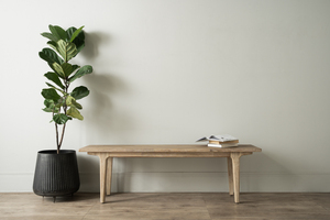 Banco de Comedor de Diseño Moderno con Estructura de Madera Maciza y Asiento Acolchado de Tela Gris para Comedor y Pasillo - Product Image 4