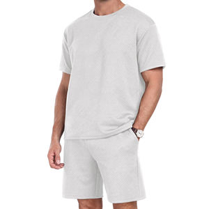 Ensemble T-shirt et short surdimensionné personnalisé pour homme, 100 % polyester, sport d'été, streetwear, séchage rapide, survêtement - Product Image 2