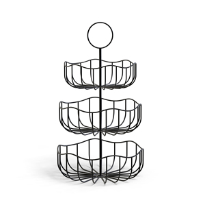 Three Tier Metal <b>Wire</b> <b>Storage</b> <b>Basket</b> Circle Shape Modern Design Multi Purpose Neatening Organizer - Product Image 2