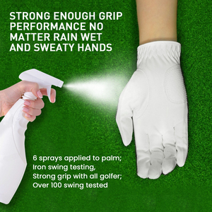 Gants de golf blancs haut de gamme en cuir Cabretta, respirants, avec sangle de poignet réglable, antidérapants, logo personnalisé, unisexe, pour les sports de plein air - Product Image 5