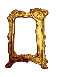 Cadre photo en métal ondulé floral en laiton antique - Léger et durable, impression numérique, décoration maison et bureau, cadeau de retour - Product Image 2