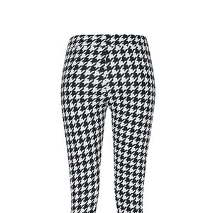 Leggings de yoga taille haute longueur intégrale, motif pied-de-poule, extensibles dans les quatre sens, en Spandex et Polyester, taille élastique - Product Image 4