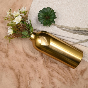 Vase de table en fer incassable, durable, fait main, design bouteille traditionnel, pot de fleurs, décoration intérieure pour salon, chambre, bureau - Product Image 4