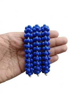 Cuentas de Vidrio con Forma de Flor |   Cuentas Africanas de Comercio con Rayas de Arcoíris de 15mm-55mm, Set en Caja para la Fabricación de Joyería, FIRDOS EXPORTS Uttar Pradesh - Product Image 4