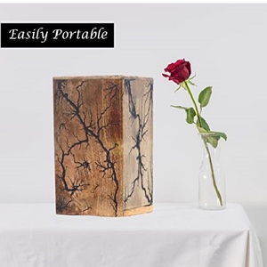 Urne funéraire décorative en bois de chêne, conteneur commémoratif avec surface lisse et une sophistication durable - Product Image 5