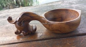 Bali Teak Wood Cup,Handmade Kuksa, Portable Outdoor Wooden <b>Camp</b> Cup, Drinking Cup <b>for</b> Tea, Coffee and Milk - Product Image 3