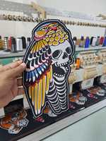 Écusson thermocollant personnalisé brodé « Live To Ride » en tissu tissé irrégulier, badge décoratif pour vêtements