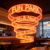 Papan Tanda LED Akrilik 3D Hemat Energi Khusus untuk Pajangan Menu Restoran yang Dipasang di Dinding