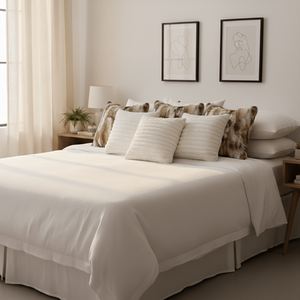 SOGA 6-<b>Piece</b> Decorative Pillowcase <b>Set</b> 45cm Elegant White Faux Fur Throw Pillows for <b>Sofa</b> Bedroom <b>3</b> Mixed Textured Luxury Covers - Product Image 5