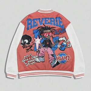 Custom Embroidered Varsity <b>Leather</b> <b>Jacket</b> Men Letterman Wool Body Cowhide Sleeves OEM ODM Factory Sample Service Available - Product Image 1