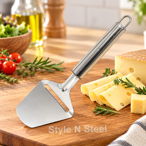 ที่ตัดชีสสแตนเลสแบบมีรูแขวนสำหรับเขียงชีสในครัว - Product Image 4
