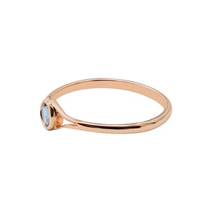 New Arrival Memoria Jewels 925 Sterling Silver Handmade <b>Ring</b> London Blue Topaz Gemstone Rose Gold Plated Bezel Setting Inlay - Product Image 2