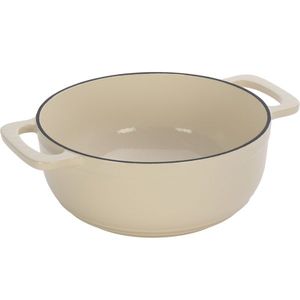 Olla Holandesa de Hierro Fundido de 7.5QT con Acabado de Esmalte Blanco Cerámico, Incluye Dos Guantes de Silicona - Product Image 2