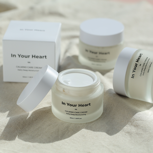 [In Your Heart] Crème apaisante hydratante pour le visage, soin quotidien pour peaux sensibles, formule hydratante apaisante - Product Image 6