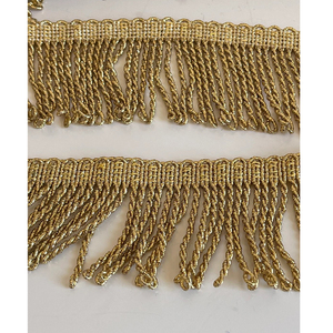 2026 Franges en fil de bouillon doré de qualité supérieure, garniture à pompons pour église, vente en gros à prix abordable, franges en fil de bouillon français personnalisées - Product Image 1