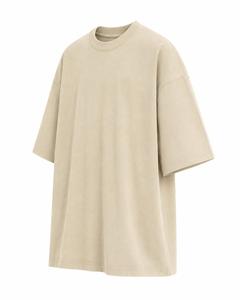 Oversized Men's Solid Color <b>Half</b> Sleeve O-Neck T-<b>Shirt</b> Casual Canvas Fit 100% Cotton Breathable Eco-Friendly 260g Comfortable - Product Image 6