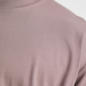 Men's Oversized Solid Color Short Sleeve T-Shirt O-Neck Casual Style 100% Cotton Jersey Knitted Fabric T-shirts for men - Product Image 5