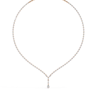 Collier pendentif unisexe en argent 925 plaqué rhodium avec moissanite taille émeraude, serti en canal, minimaliste, chaîne goutte d'eau avec perles - Product Image 3