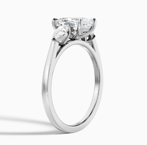 Cushion Cut Moissanite Gemstone <b>Ring</b> <b>925</b> Sterling <b>Silver</b> White Gold Plated Luxury Engagement Wedding Party <b>Ring</b> - Product Image 4