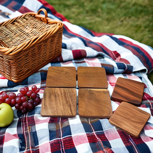 Posavasos personalizados para bebidas, posavasos para tazas de café, posavasos para tazas de té, posavasos de sublimación personalizados para bebidas, posavasos cuadrados de madera de Acacia - Product Image 1